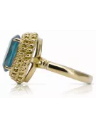 Vintage Ring Aquamarin 14 Karat Gelbgold vrc068y